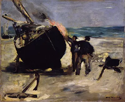 Tarring the Boat Edouard Manet
